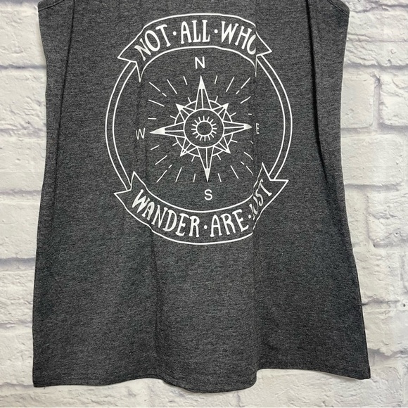 SHEIN Racerback Tank Not All Who Wander Are Lost Size Small - Picture 4 of 7
